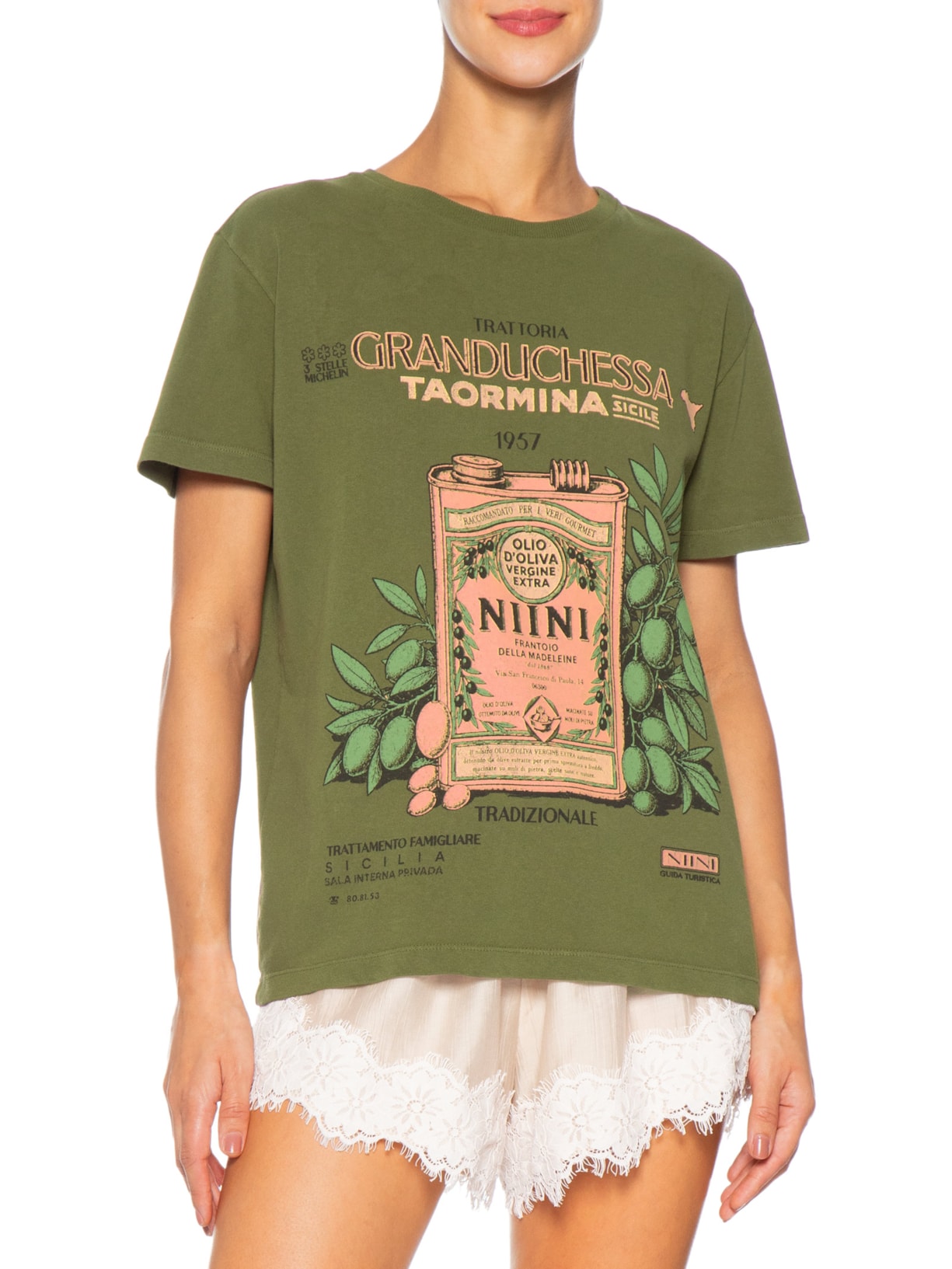 Camiseta Feminina Sicily Olive Verde Niini
