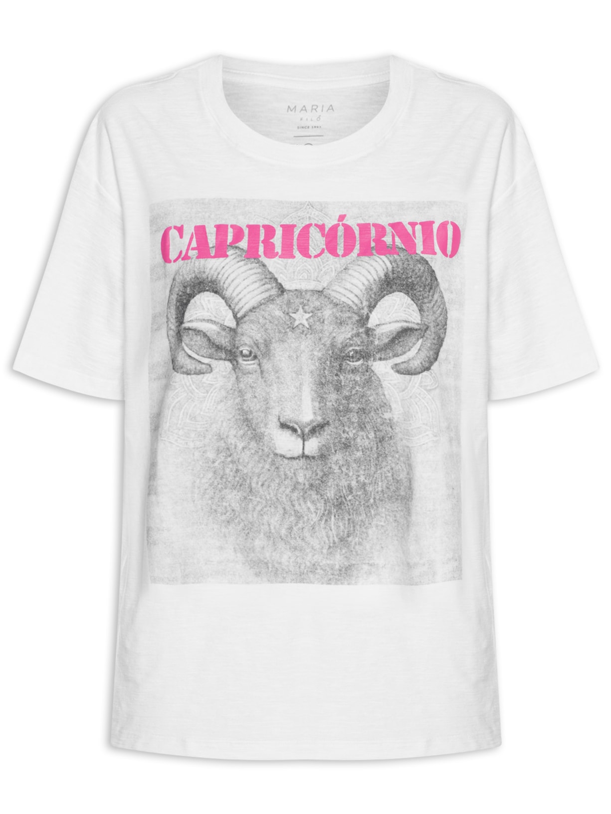 Camiseta Feminina Signo Capricórnio - Branco