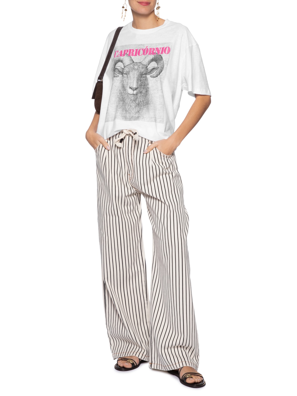 Camiseta Feminina Signo Capricórnio Branco Maria Filó