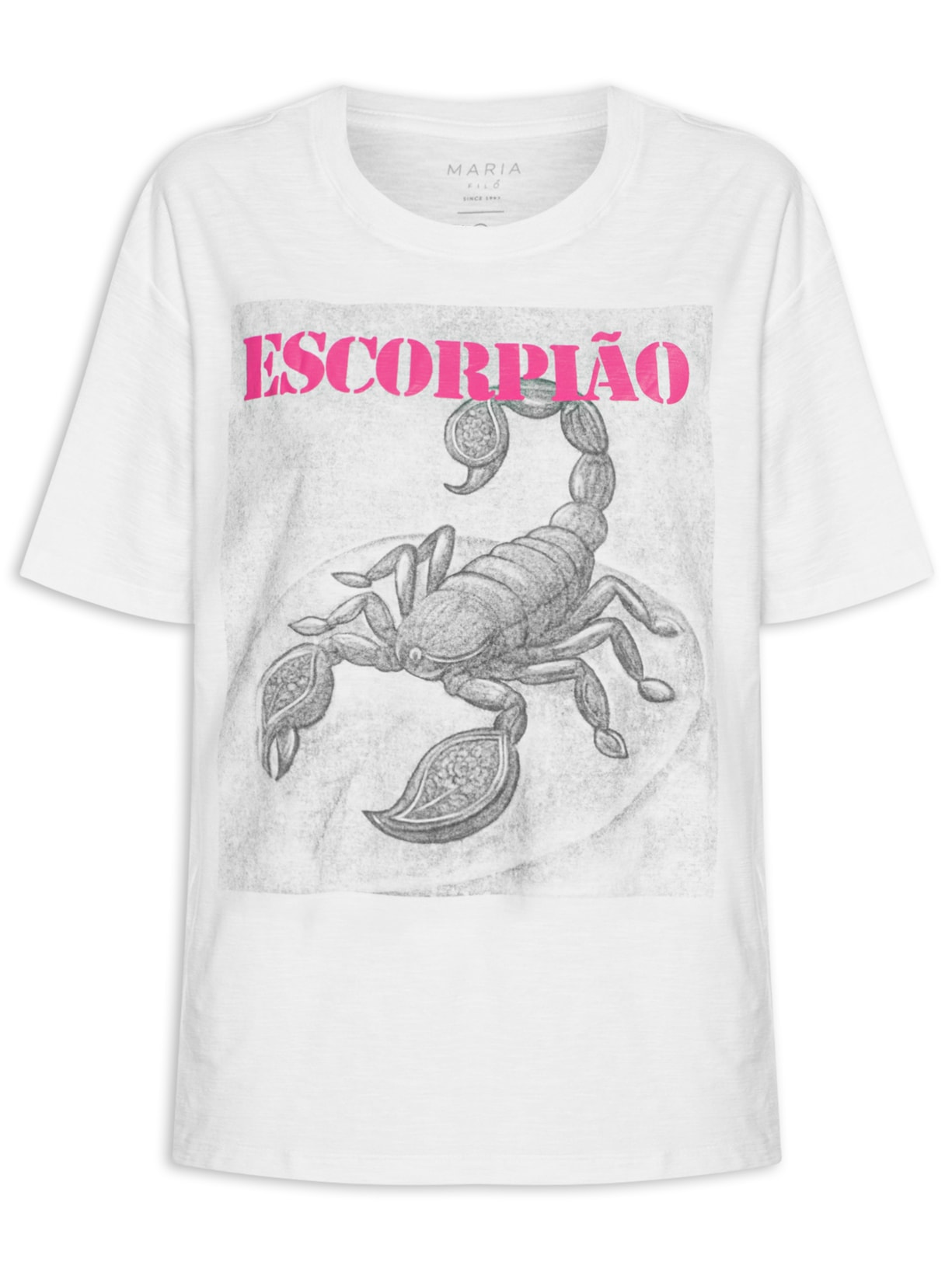 Camiseta Feminina Signo Escorpião - Branco