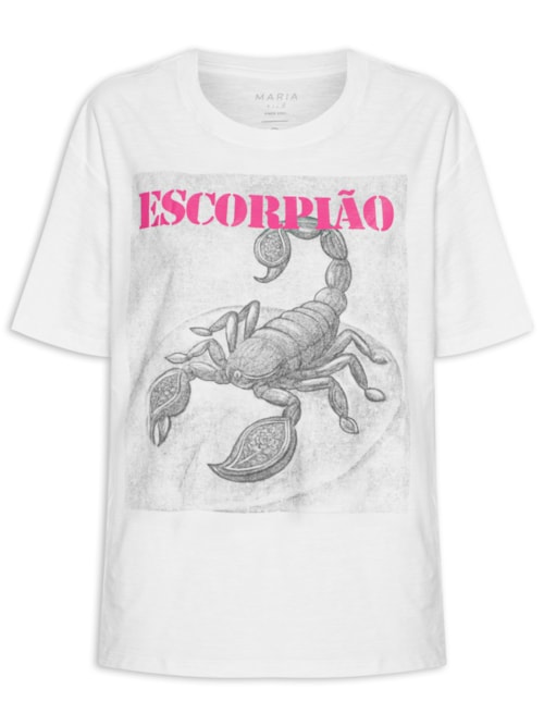 Camiseta Feminina Signo Escorpião - Branco