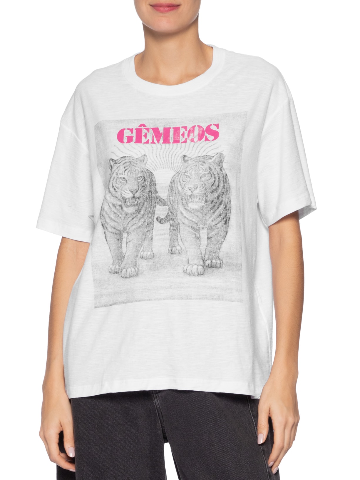 Camiseta Feminina Signo Gemêos Branco Maria Filó