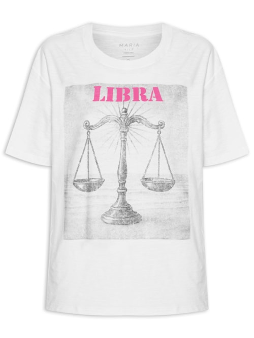 Camiseta Feminina Signo Libra - Branco