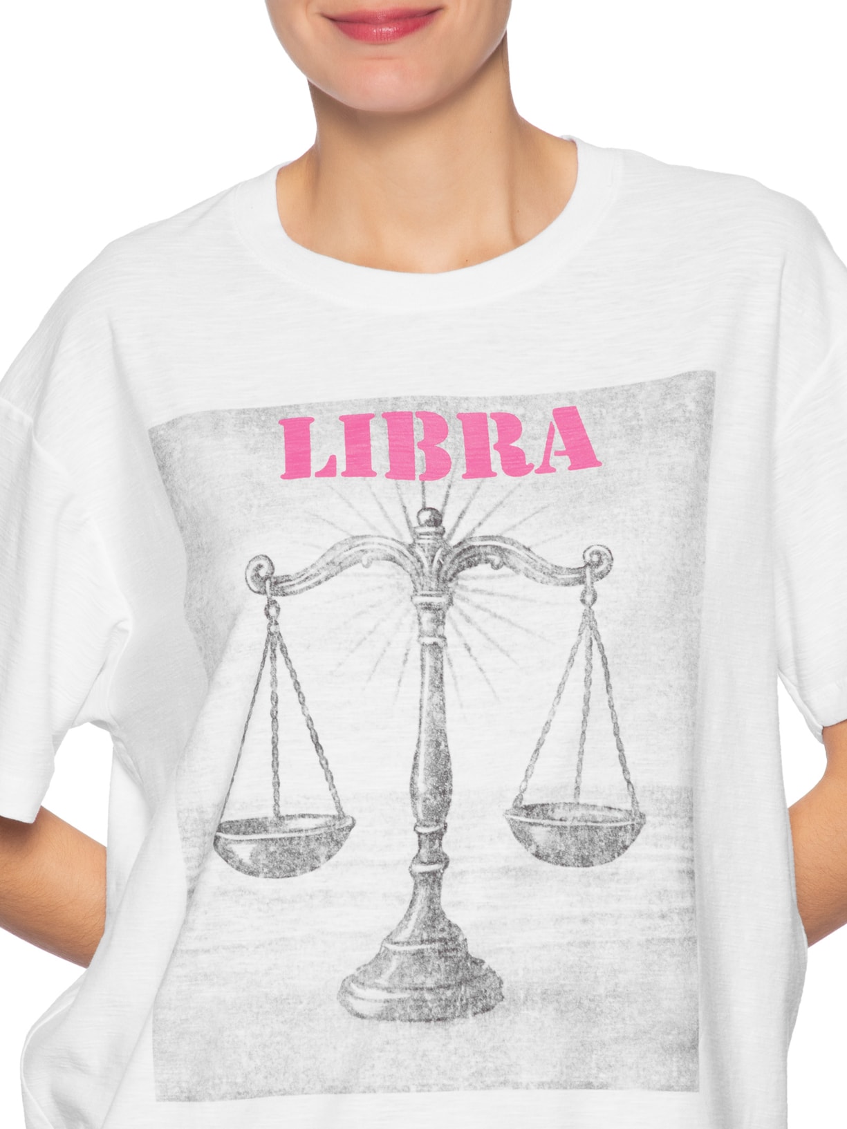 Camiseta Feminina Signo Libra Branco Maria Filó