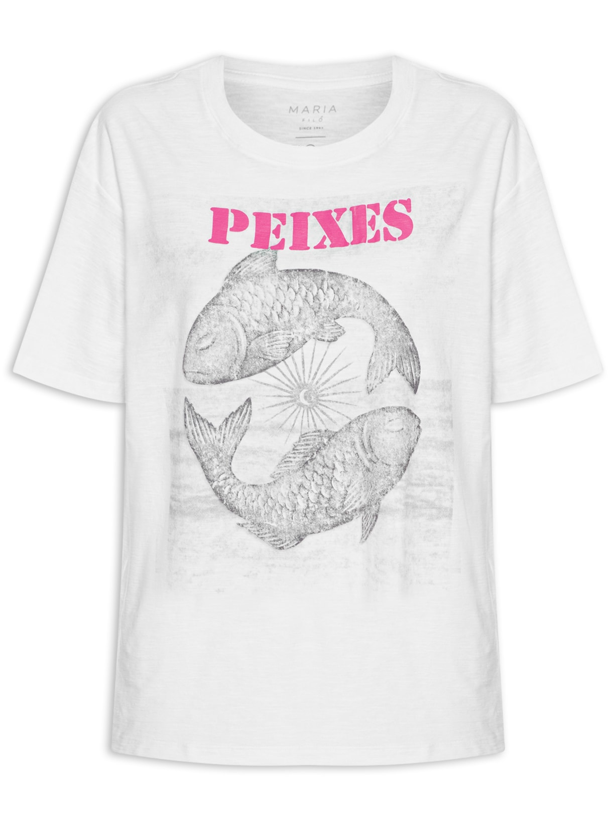 Camiseta Feminina Signo Peixes - Branco