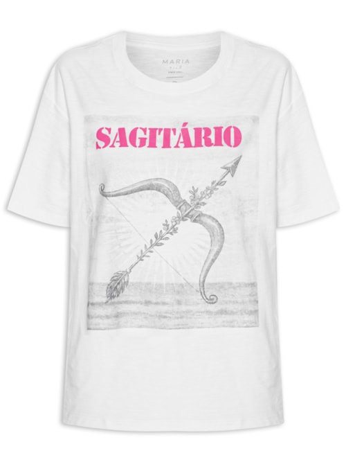 Camiseta Feminina Signo Sagitário - Branco
