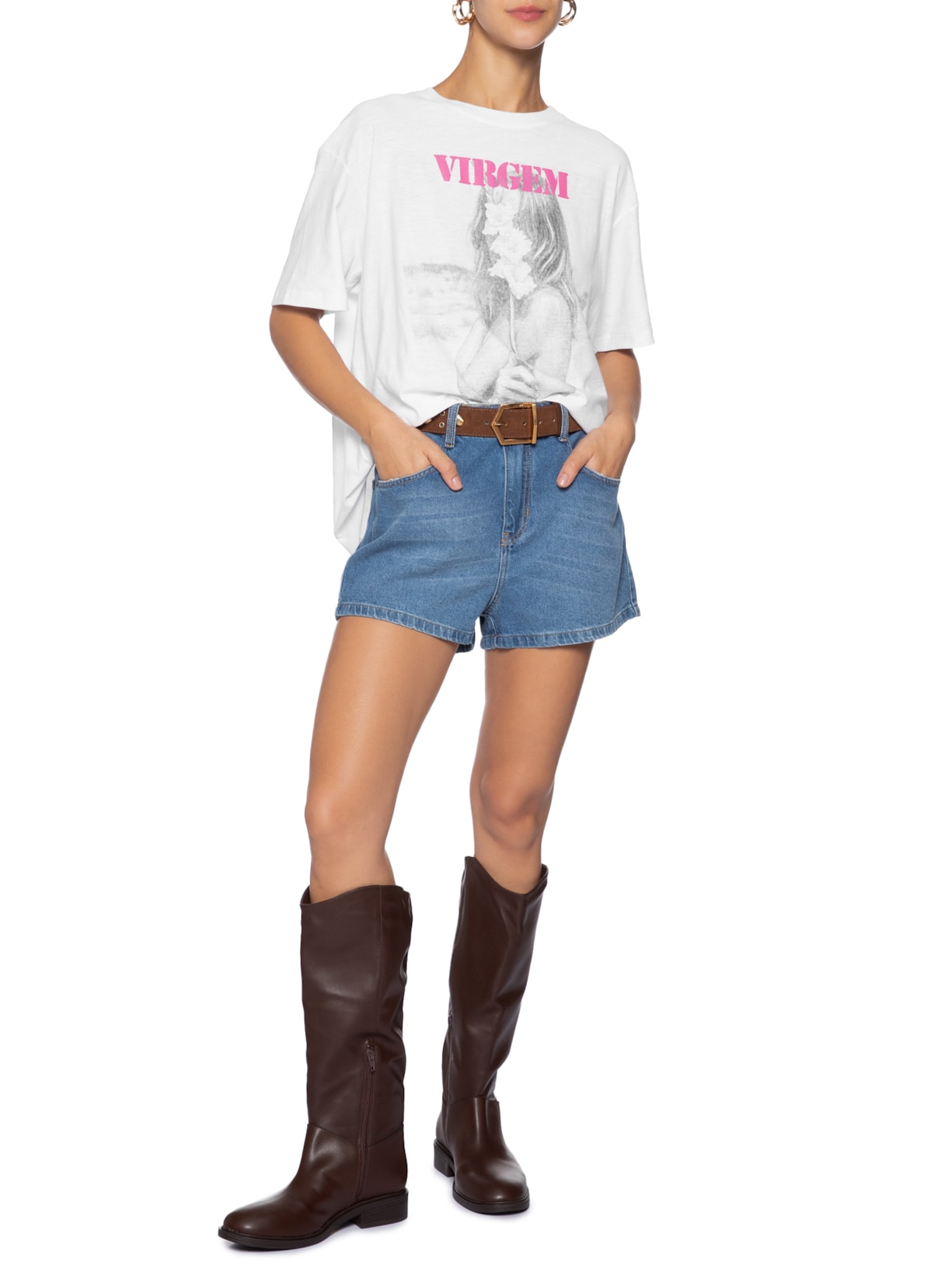 Camiseta Feminina Signo Virgem Branco Maria Filó