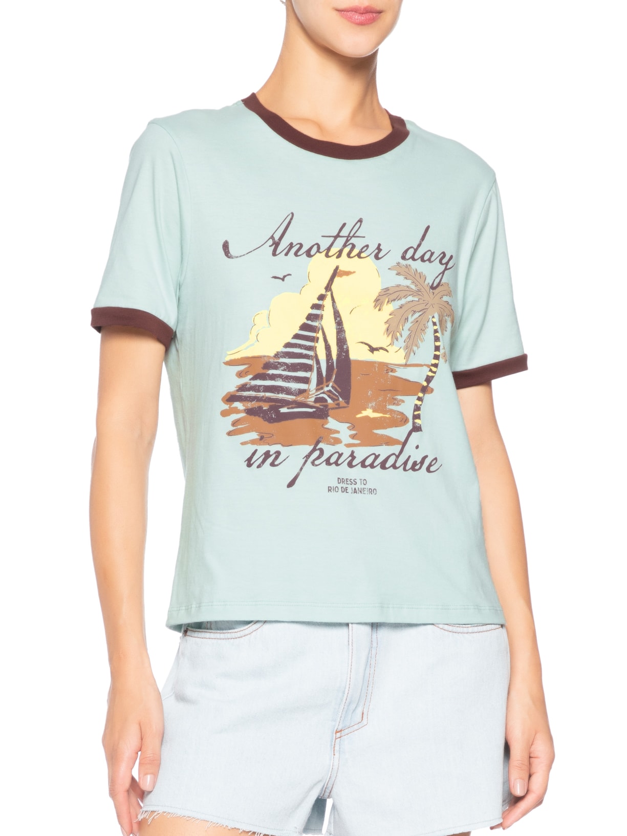 Camiseta Feminina Silk Another Day Verde Dress To