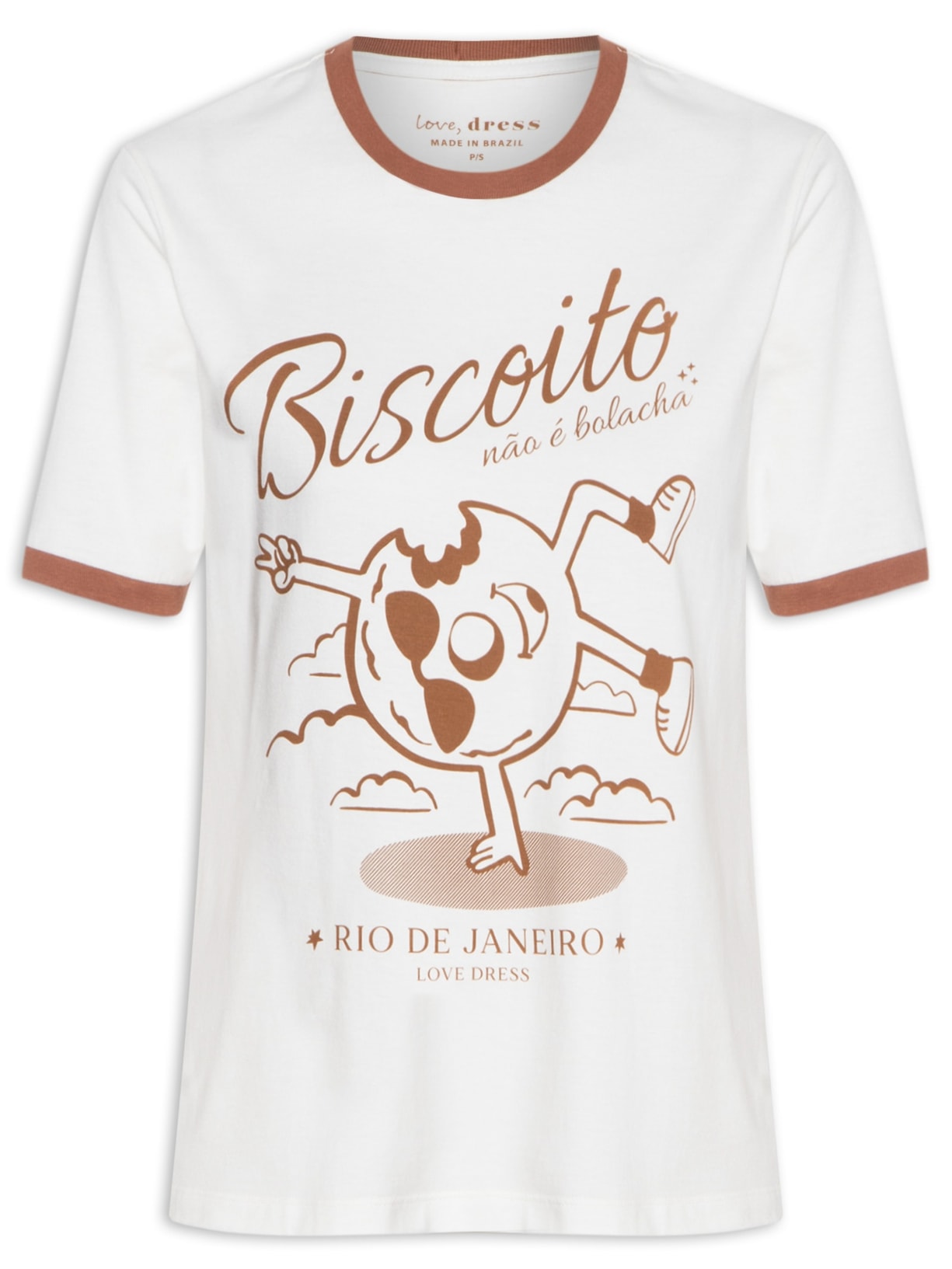 Camiseta Feminina Silk Biscoito - Off White