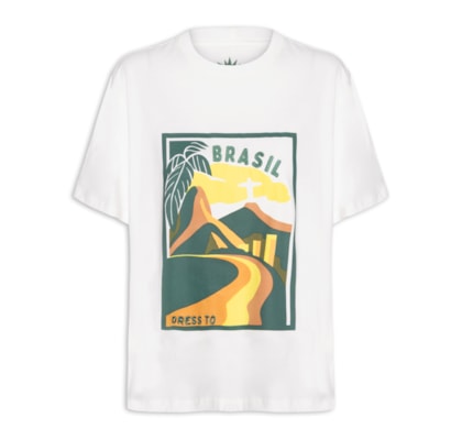Camiseta Feminina Silk Brasil - Branco