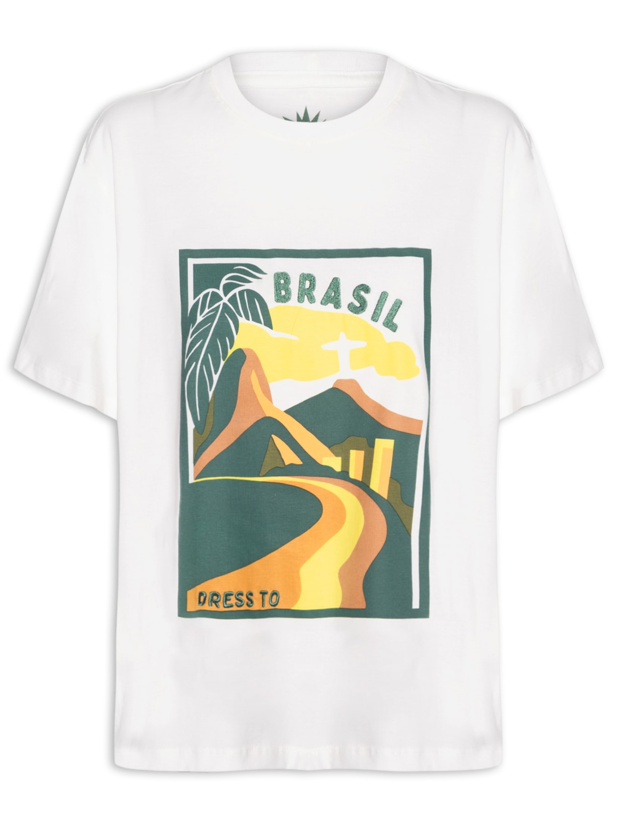 Camiseta Feminina Silk Brasil - Branco