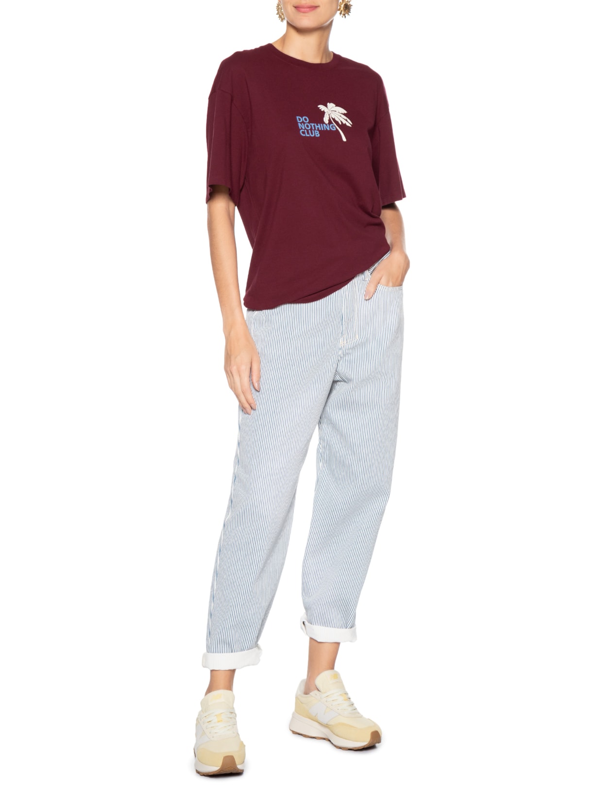 Camiseta Feminina Silk Do Nothing Club Vermelho Dress To