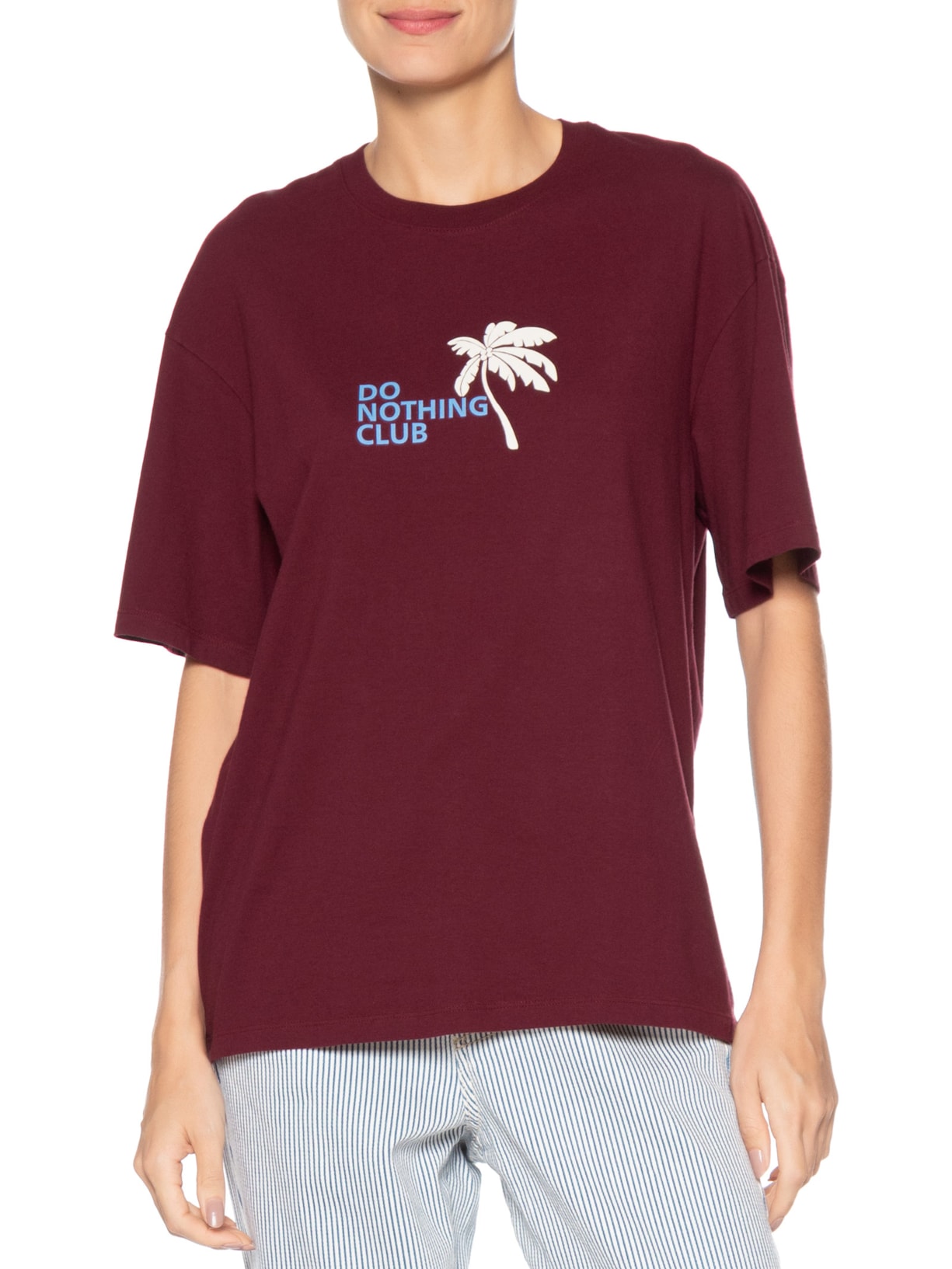 Camiseta Feminina Silk Do Nothing Club Vermelho Dress To