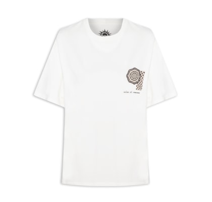 Camiseta Feminina Silk Ela É Carioca - Off White