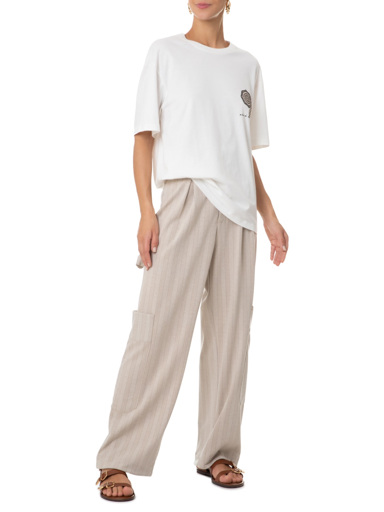 Camiseta Feminina Silk Ela É Carioca Off White Dress To