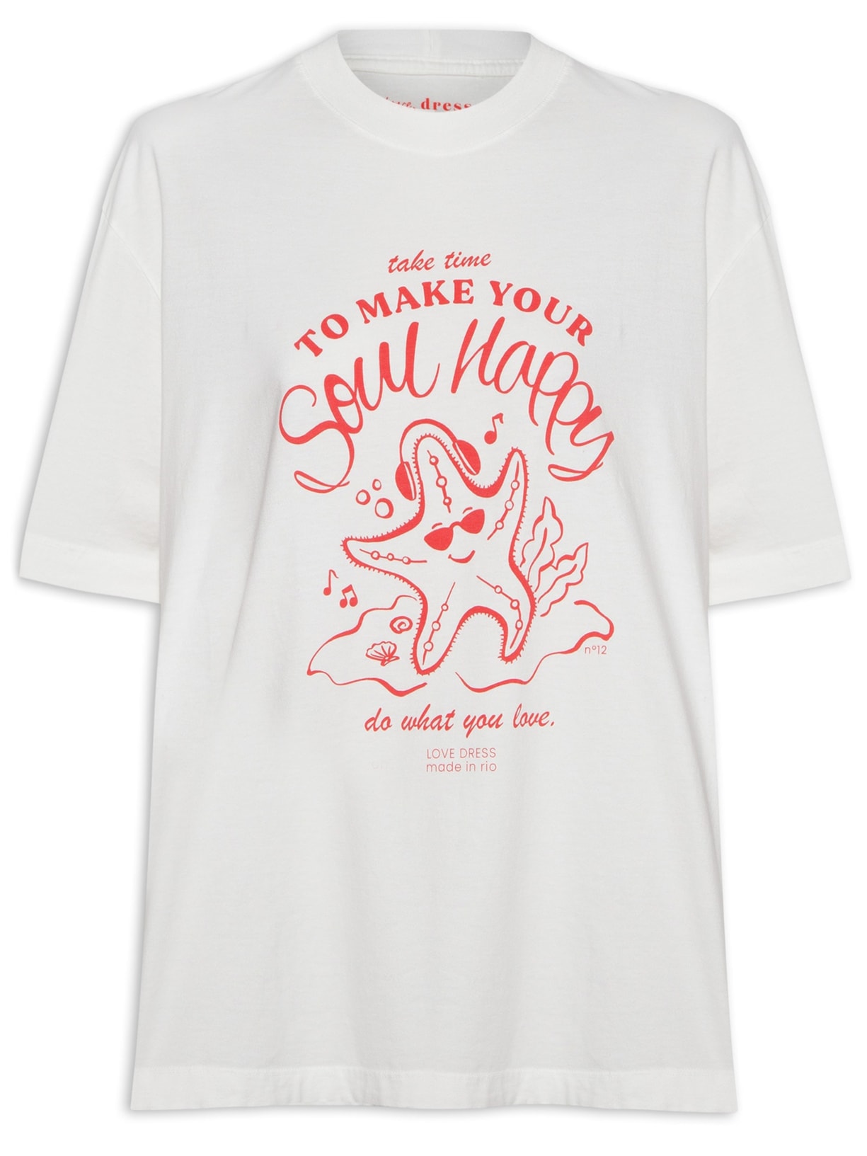 Camiseta Feminina Silk Happy Soul Branco Dress To