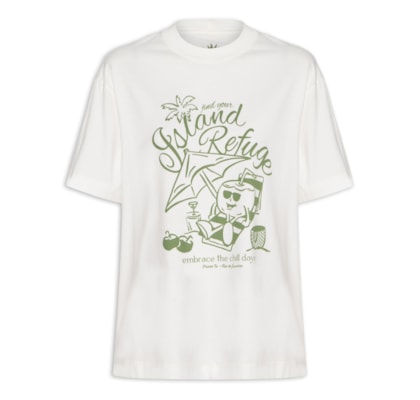 Camiseta Feminina Silk Island Refuge - Off White