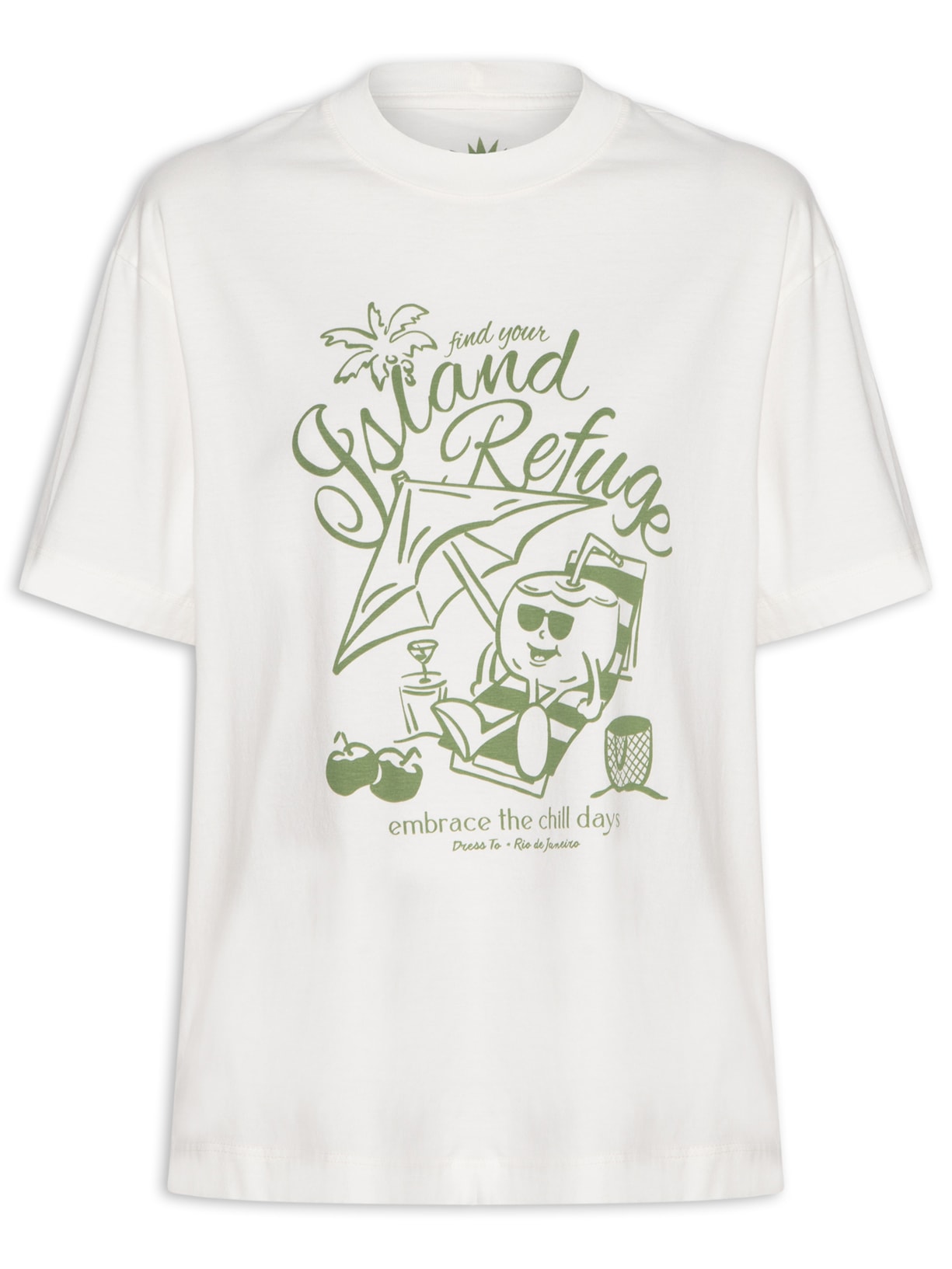 Camiseta Feminina Silk Island Refuge - Off White
