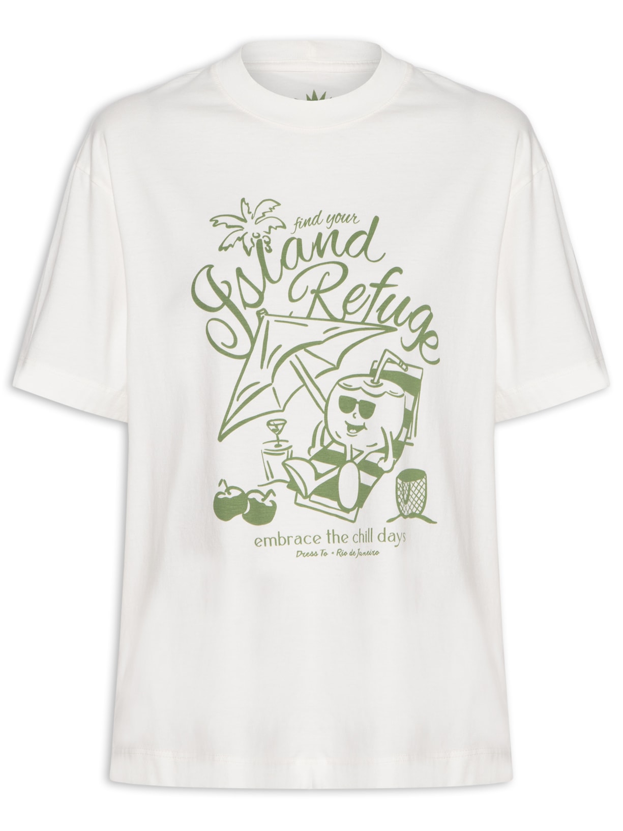 Camiseta Feminina Silk Island Refuge - Off White