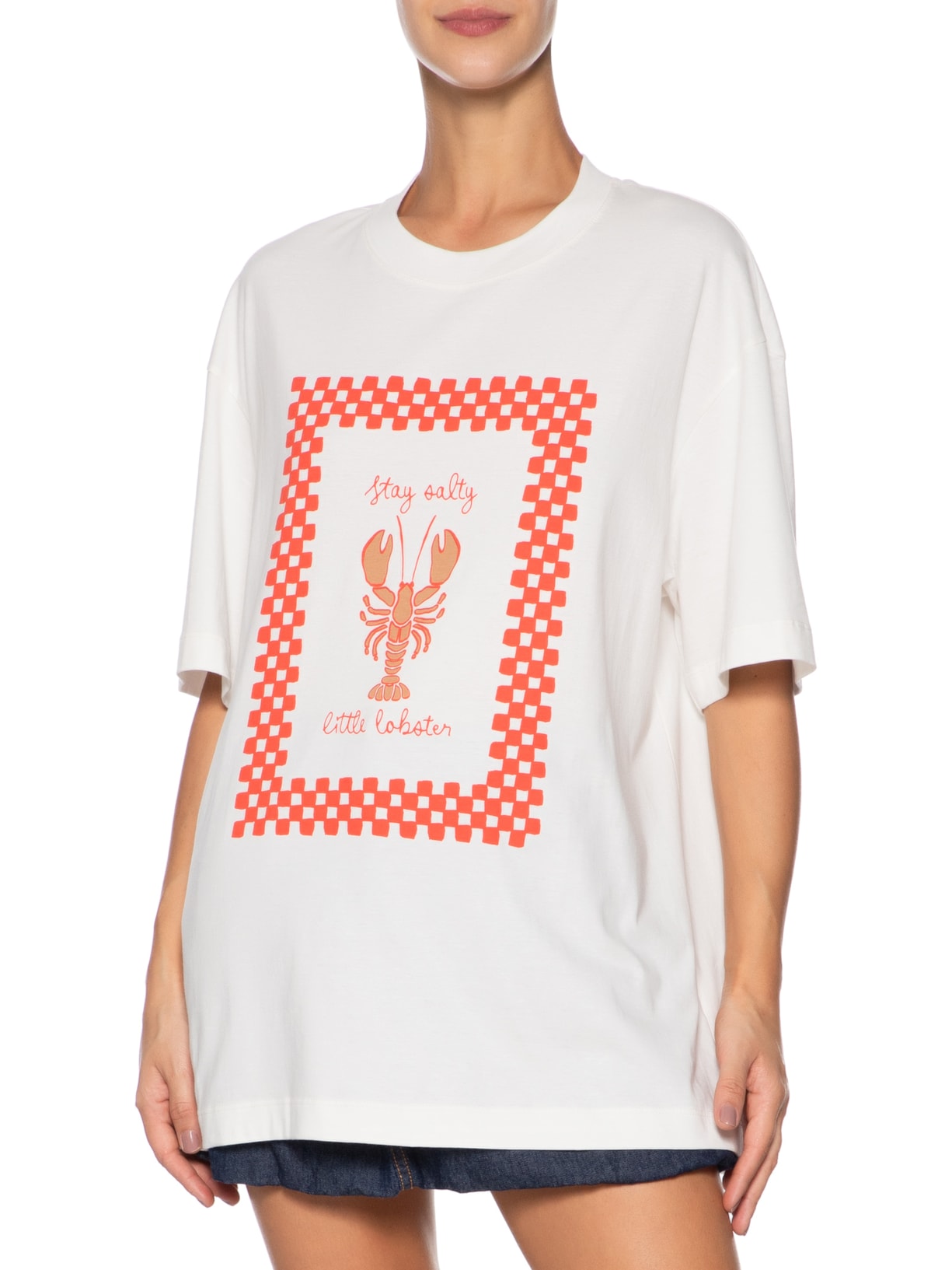Camiseta Feminina Silk Lobster Branco Dress To