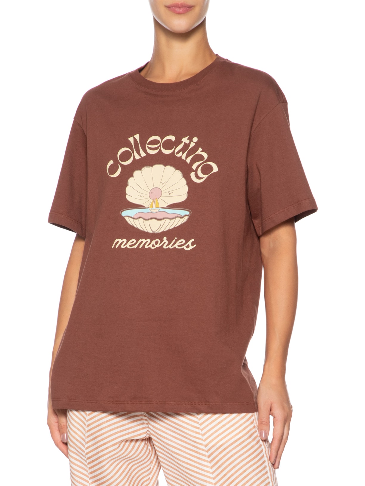 Camiseta Feminina Silk Memories Marrom Dress To