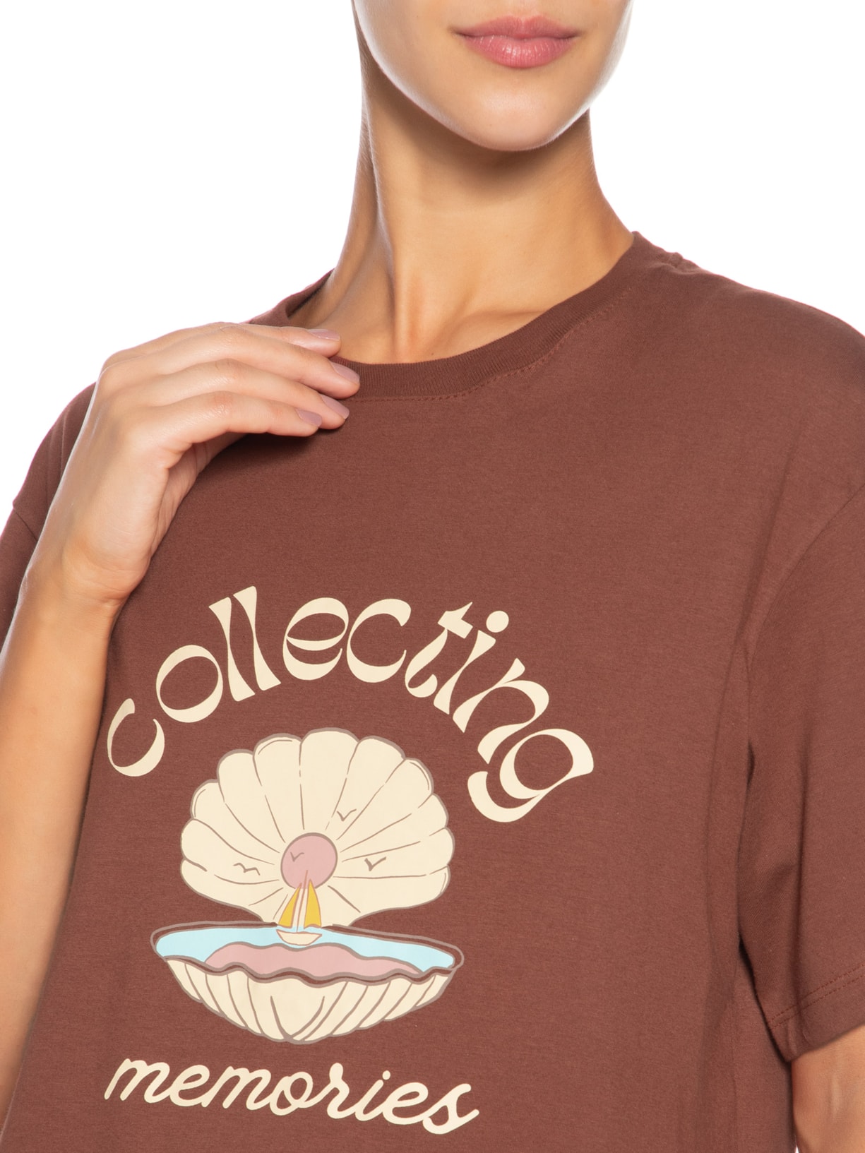 Camiseta Feminina Silk Memories Marrom Dress To