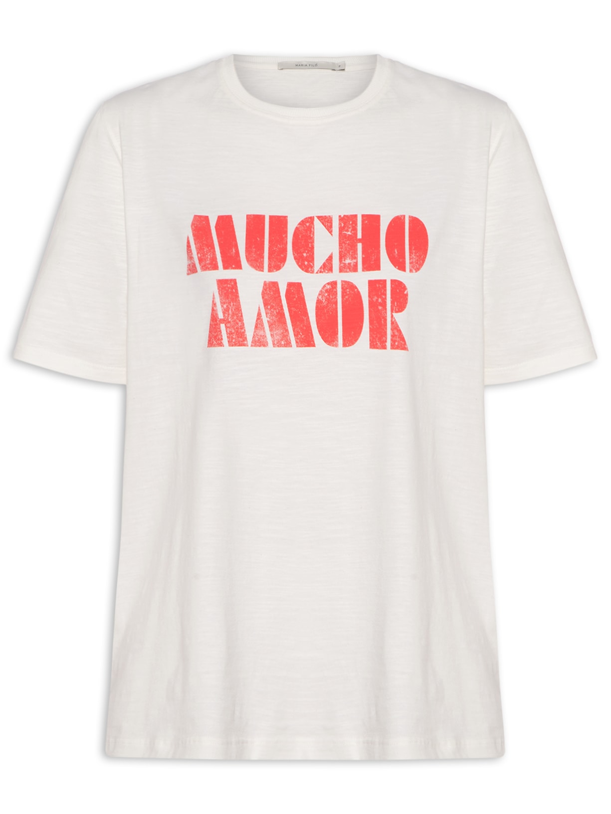 Camiseta Feminina Silk Mucho Amor - Branco