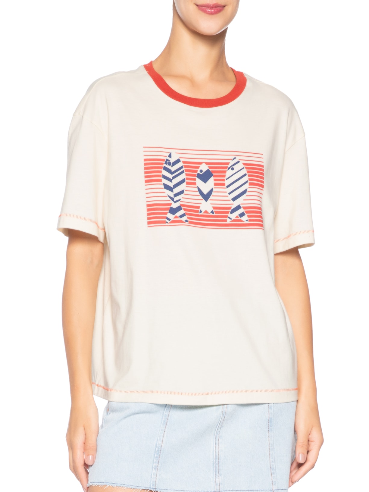 Camiseta Feminina Silk Nado Off White Dress To
