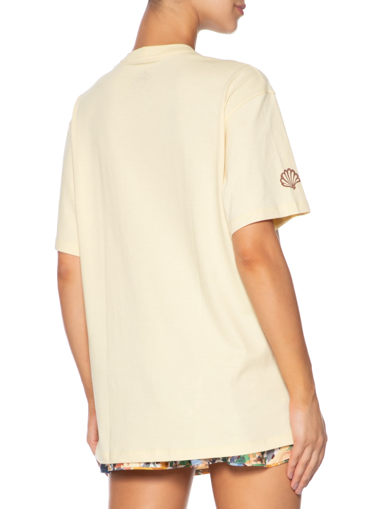 Camiseta Feminina Silk Off To The Sea Bege Dress To