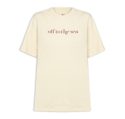 Camiseta Feminina Silk Off To The Sea - Bege