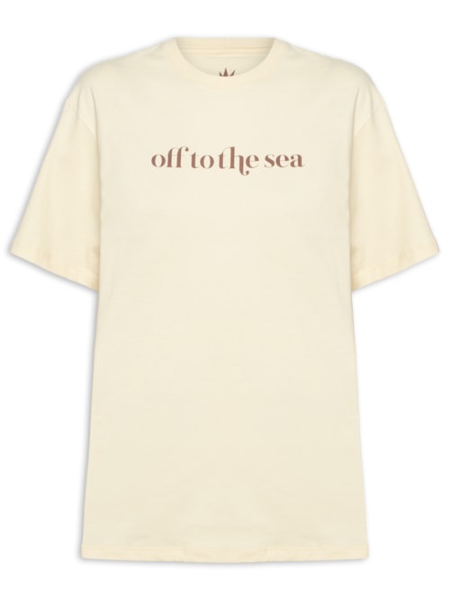 Camiseta Feminina Silk Off To The Sea - Bege
