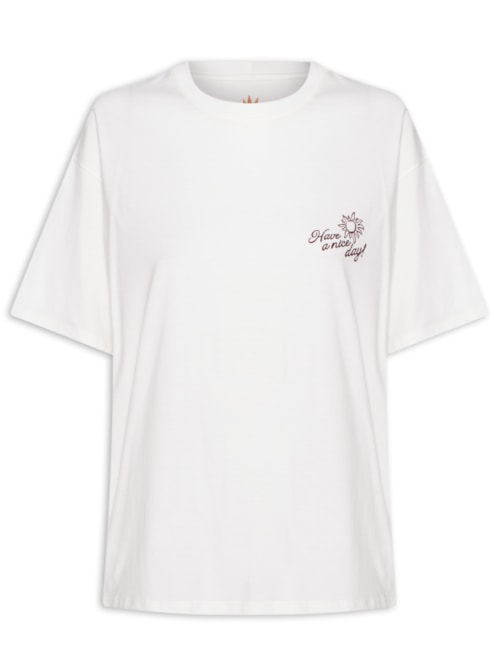 Camiseta Feminina Silk Rio De Janeiro - Off White