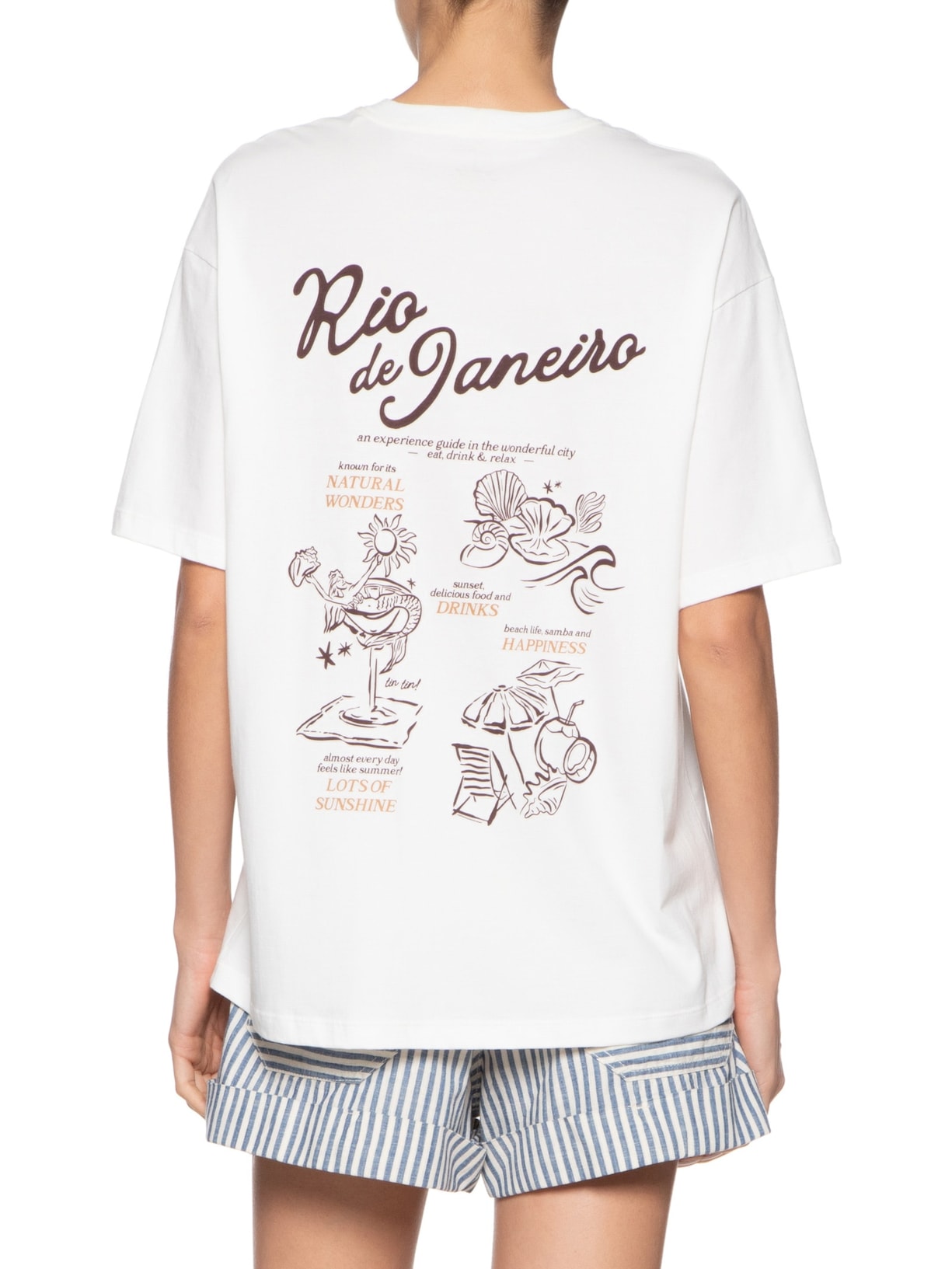 Camiseta Feminina Silk Rio De Janeiro Off White Dress To