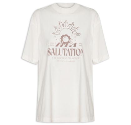 Camiseta Feminina Silk Salutation - Branco
