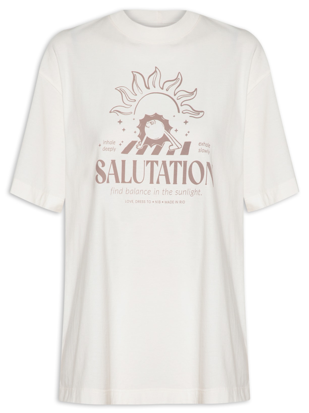 Camiseta Feminina Silk Salutation - Branco