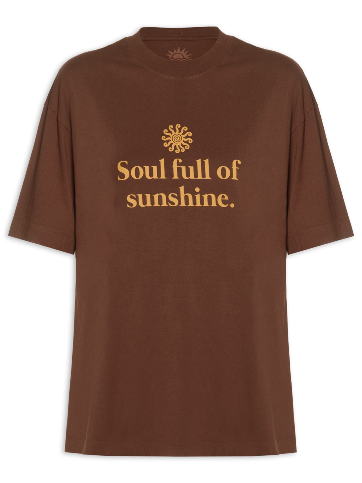 Camiseta Feminina Silk Soul Full Of Sunshine Marrom Dress To