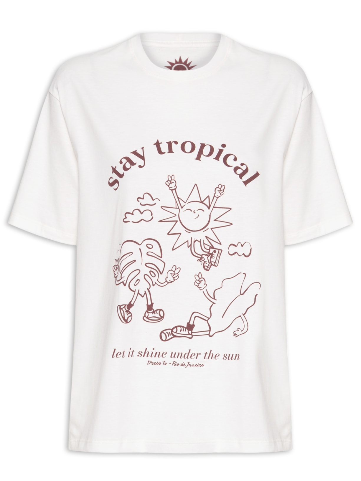 Camiseta Feminina Silk Stay Tropical Branco Dress To