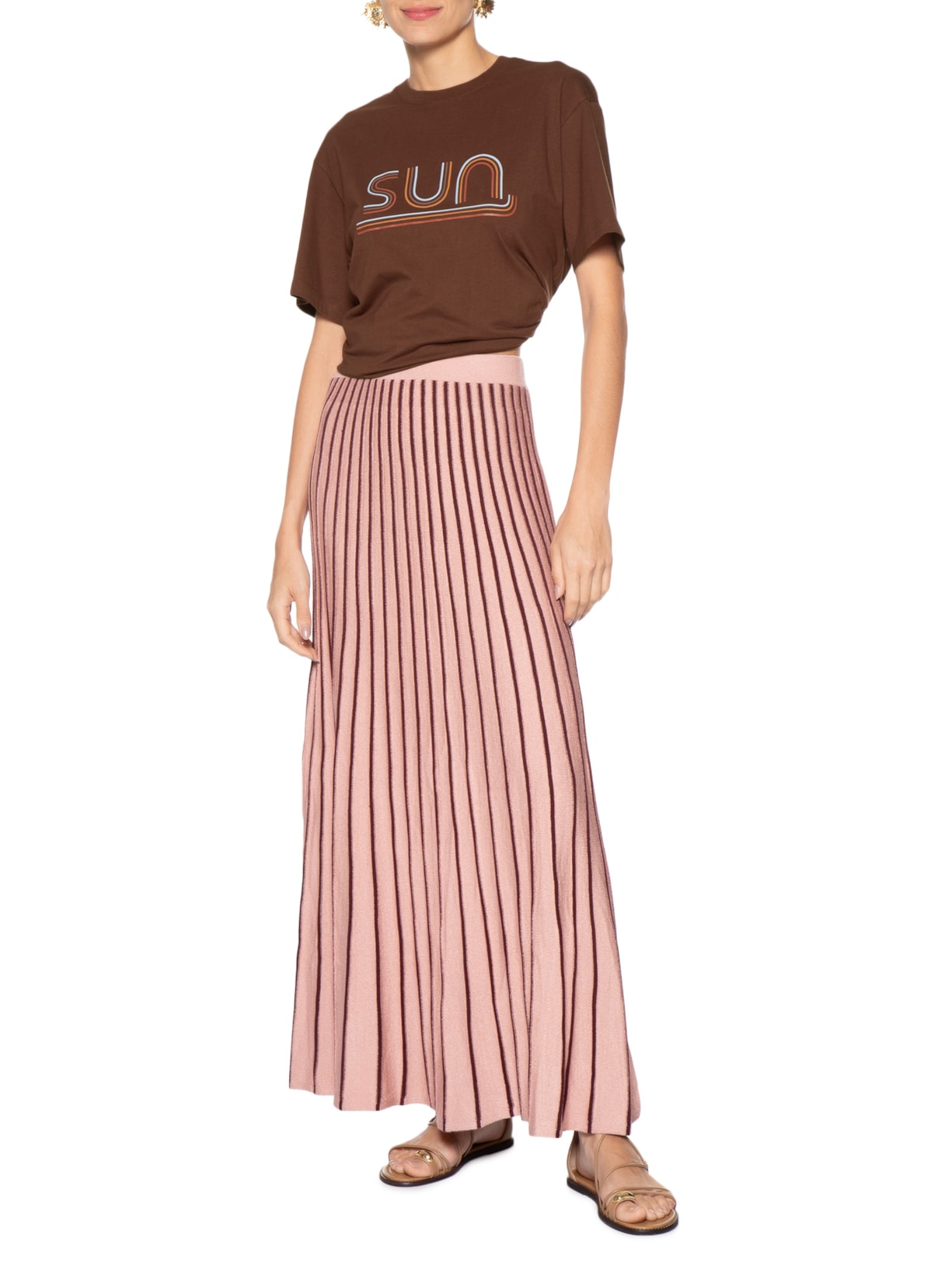 Camiseta Feminina Silk Sun Marrom Dress To