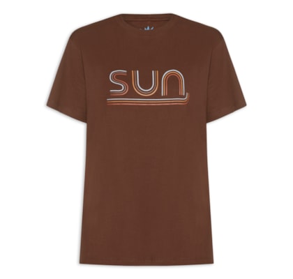 Camiseta Feminina Silk Sun - Marrom