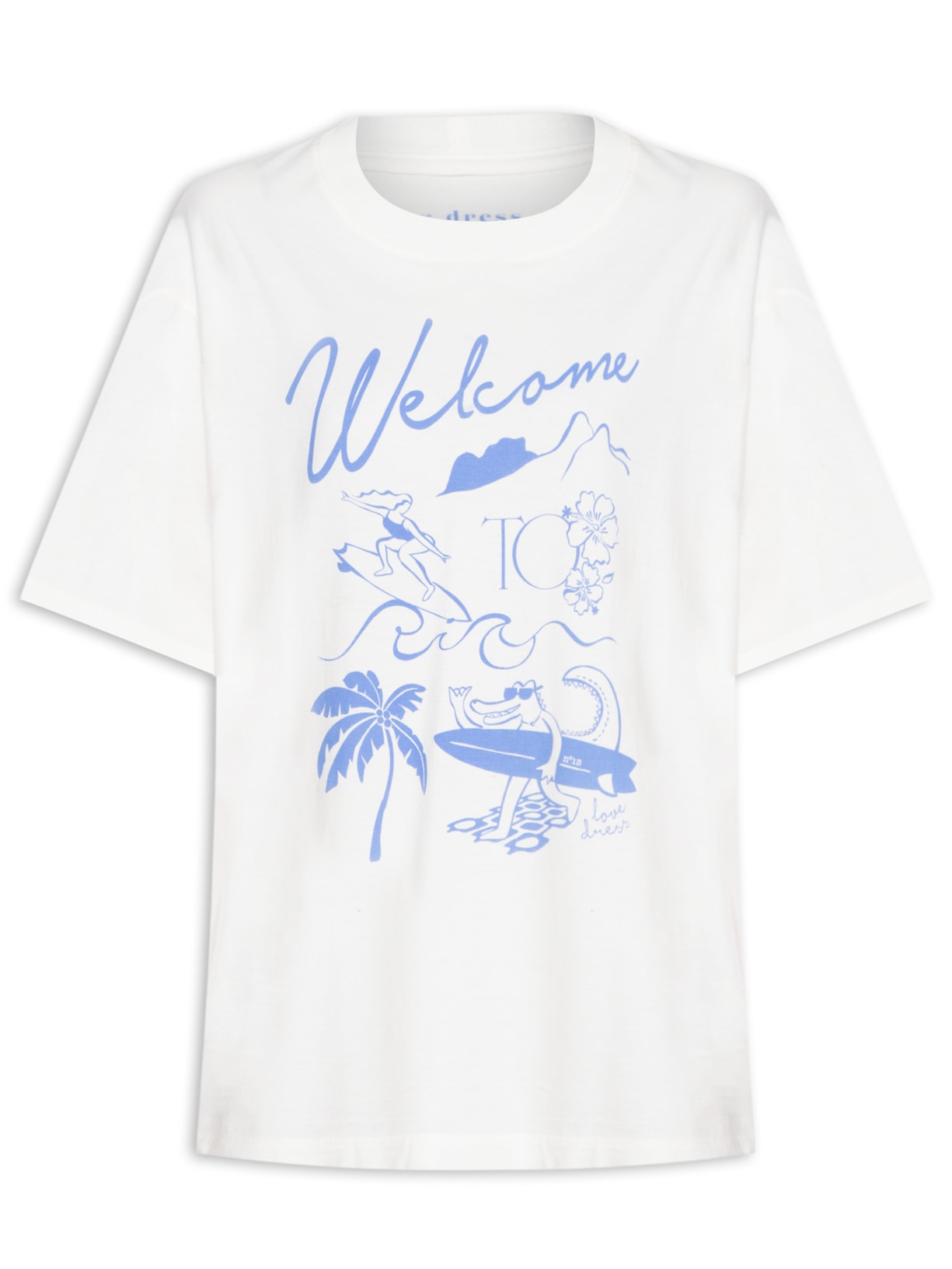 Camiseta Feminina Silk Welcome Rio - Off White