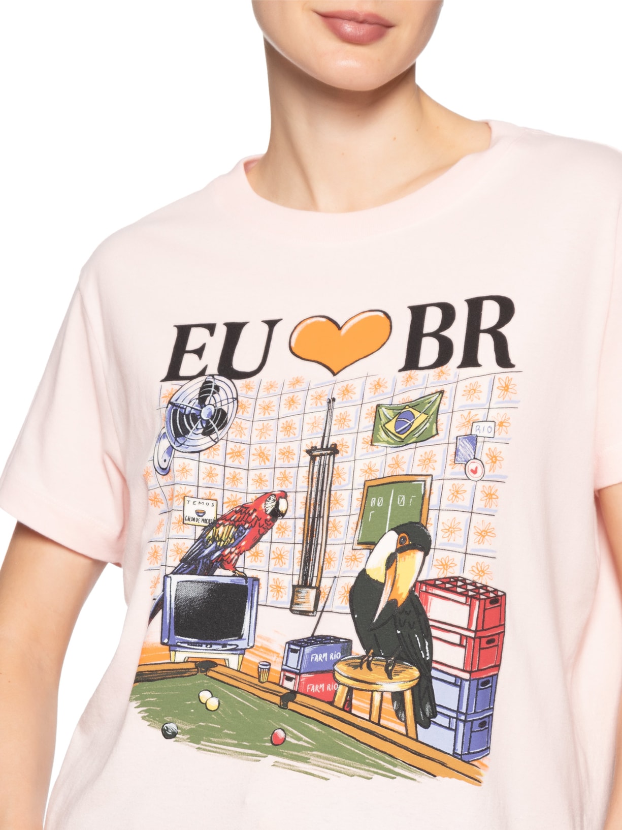 Camiseta Feminina Sinuca Bar – Rosa Farm