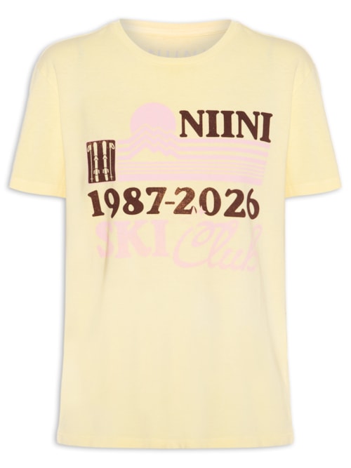 Camiseta Feminina Ski Club Soleil - Amarelo