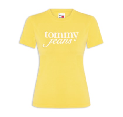 Camiseta Feminina Slim Essential Logo Tee Ext - Amarelo