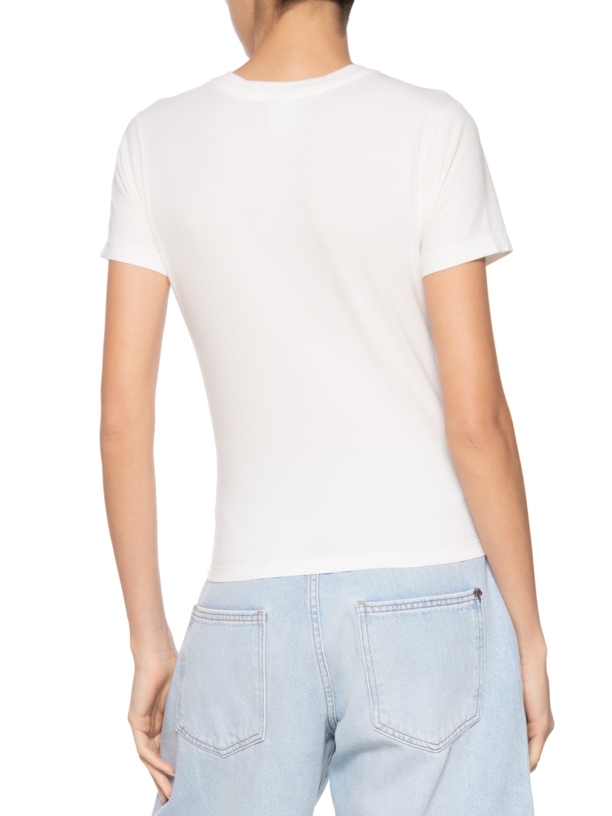 ?Camiseta Feminina Slim Essential Logo Tee Ext Branco Tommy Jeans