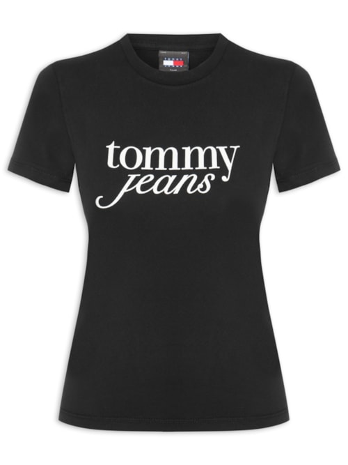 ?Camiseta Feminina Slim Essential Logo Tee Ext - Preto