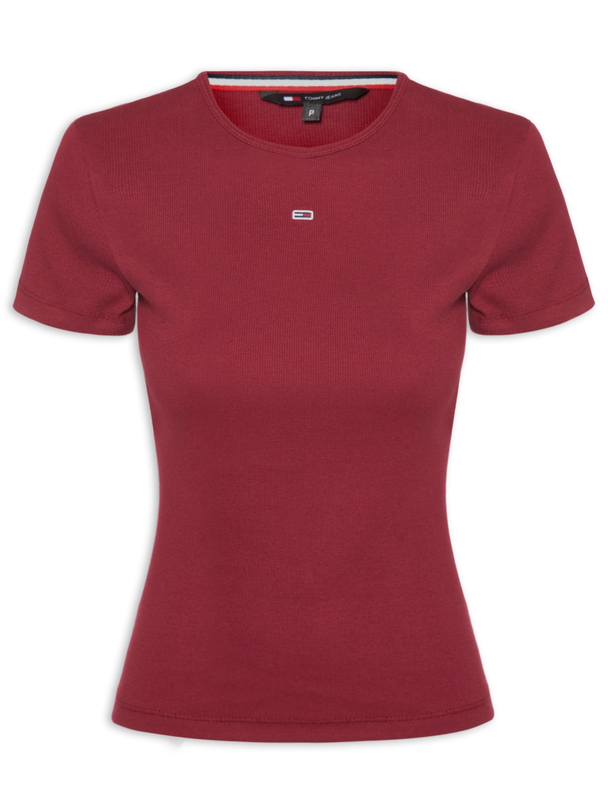 Camiseta Feminina Slim Essential SS Ext - Vinho