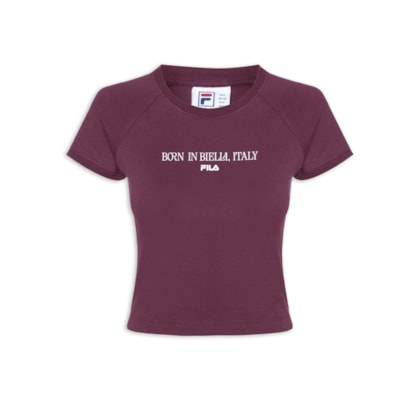 Camiseta Feminina Slim Letter - Roxo