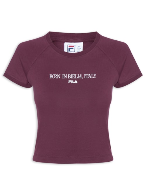 Camiseta Feminina Slim Letter - Roxo