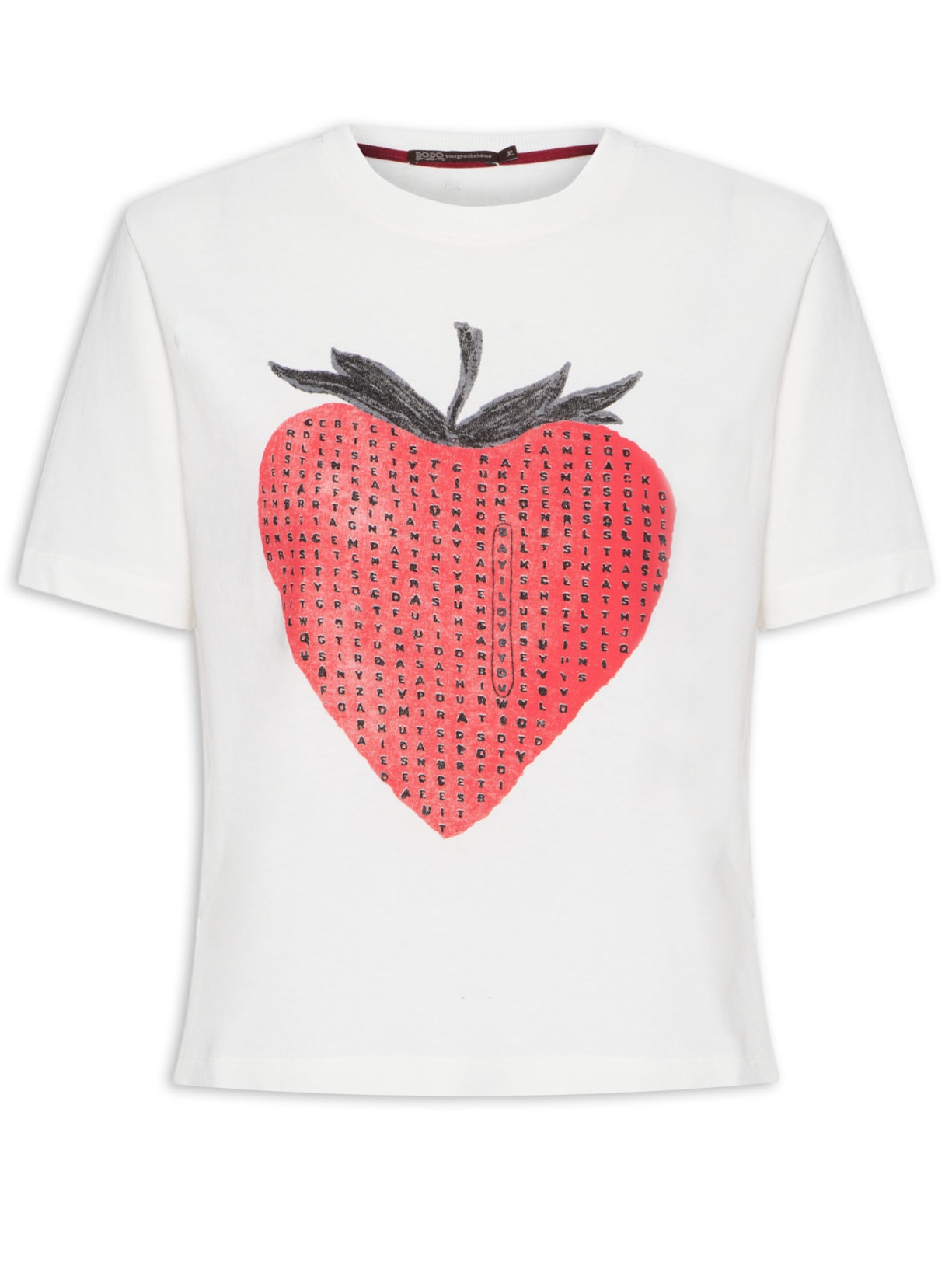 Camiseta Feminina Slim Strawberry - Off White