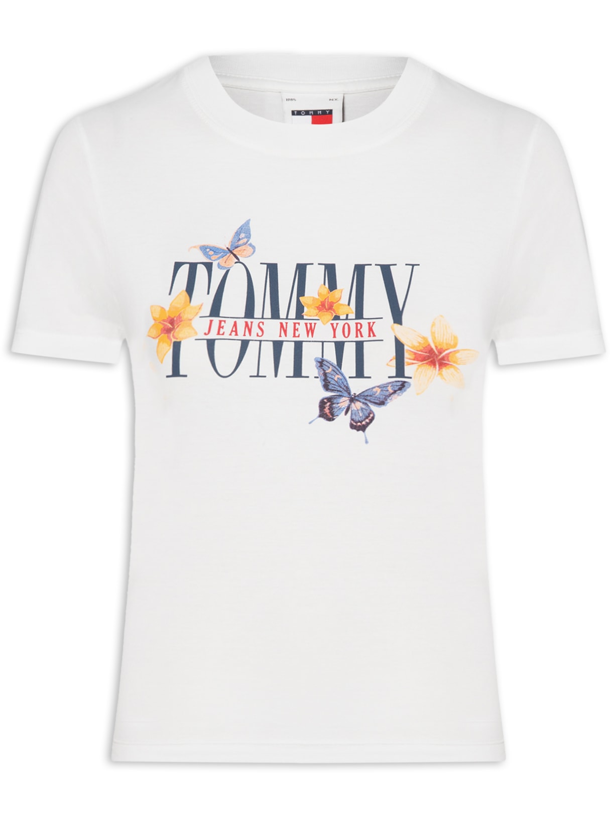 Camiseta Feminina Slim Tjw Butterfly Tee Branco Tommy Jeans
